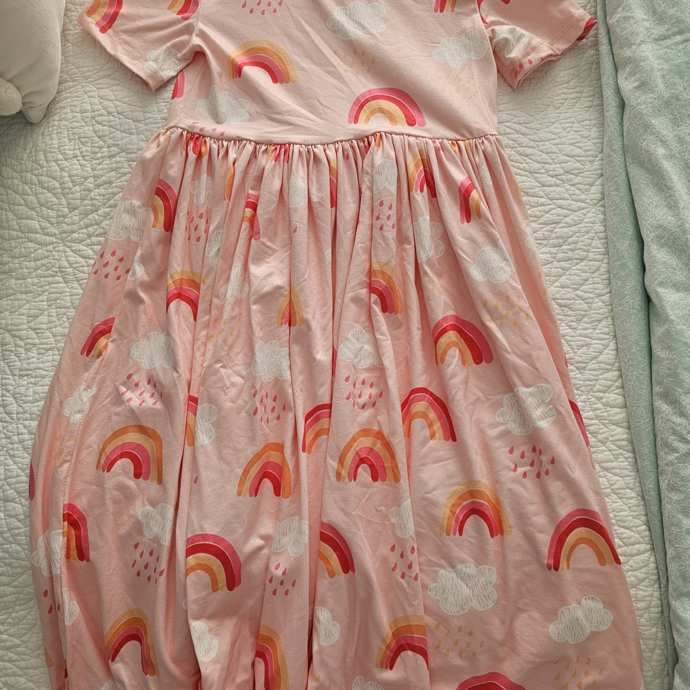 Dot Dot Smile Pink Rainbow Dress
